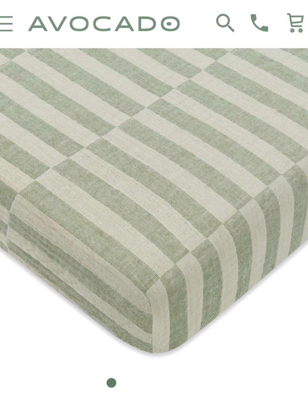 BABYLETTO MINI CRIB SHEET IN GOTS CERTIFIED ORGANIC MUSLIN COTTON - Moss Stripe